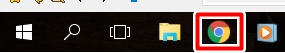 Haz clic sobre el icono de google chrome en la barra de tareas
