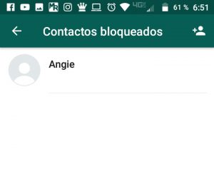 Contactos bloqueados en WhatsApp