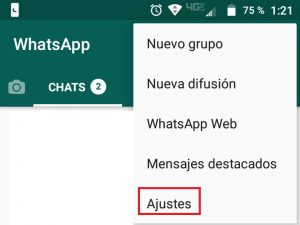 Configurar Ajustes de Whatsapp