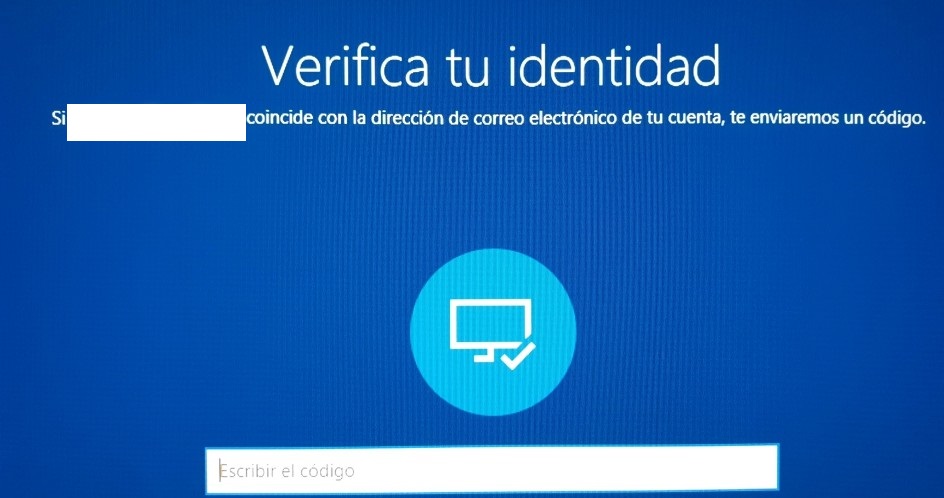 Ingresar el código de confirmación e ingresar a tu cuenta Microsoft
