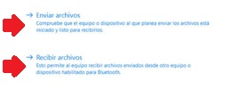 Elegir entre enviar o recibir archivos por Bluetooth en Windows 10