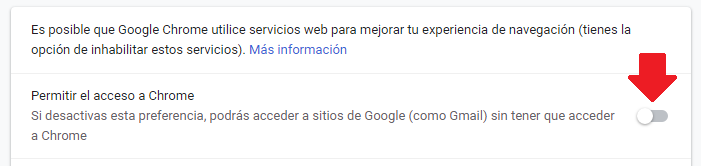 Desactivar opción de reinicio automático de Google Chrome