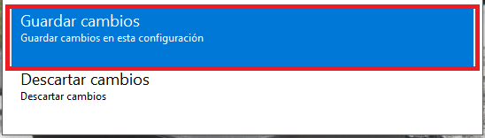 Botón de guardar del narrador en Windows 10