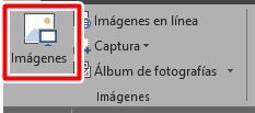 Haz clic en insertar imagenes en PowerPoint