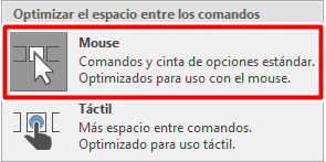 Activa el modo Mouse en Word