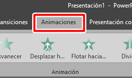 Selecciona animaciones en PowerPoint